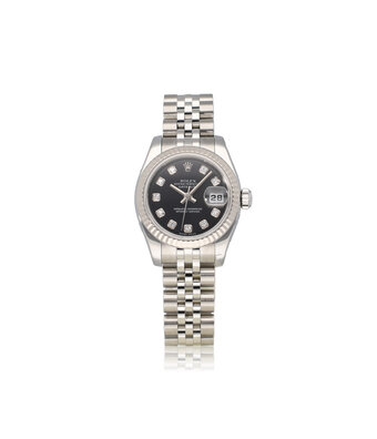Rolex Lady-Datejust 26 - 2005 | steel - white gold black factory diamond Jubilee