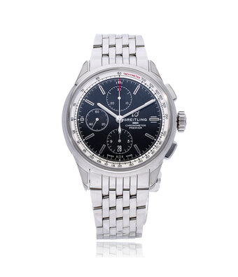 Breitling Premier B01 Chronograph 42 Steel black 2024 box + papers
