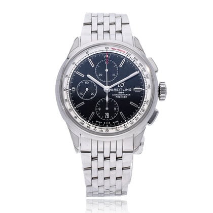 Premier B01 Chronograph 42 Steel black 2026 box + papers