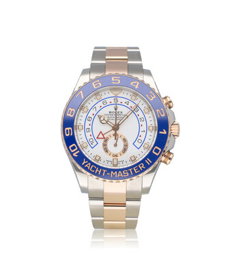 Rolex Yacht-Master II  44 NEW ROLEX SERVICE - 2021 B+P | steel - rose gold white Oyster