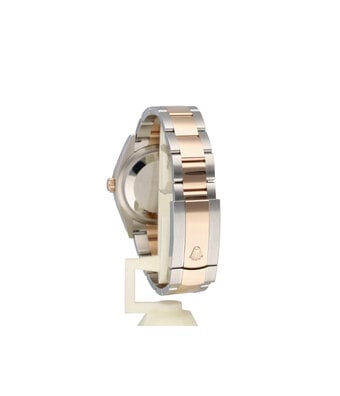 Rolex Datejust 36 NEW ROLEX SERVICE - 2021 B+P | steel - rose everose gold fluted black diamond