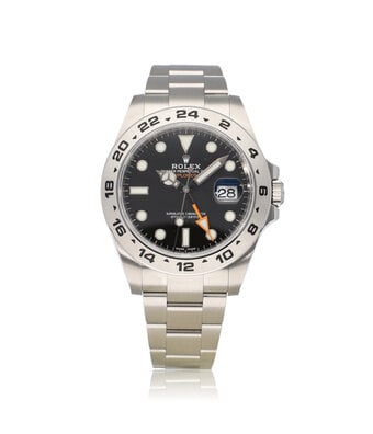 Rolex Explorer II  42 - 2023 B+P | steel black - orange steel Oyster