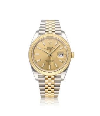 Rolex Datejust 41 NEW ROLEX SERVICE - 2021 B+P | steel - gold champagne Jubilee