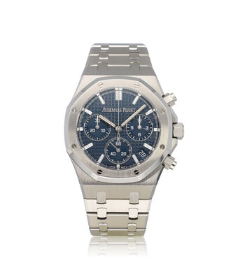 Audemars Piguet Royal Oak Chronograph 41 NEW AP SERVICE - 2023 B+P | STOCK | steel blue