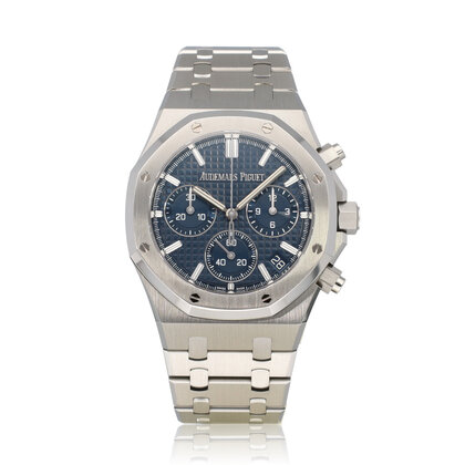 Royal Oak Chronograph 41 NEW AP SERVICE - 2023 B+P | STOCK | steel blue