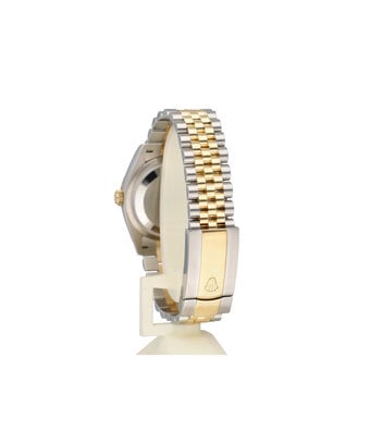 Rolex Datejust 36 NEW ROLEX SERVICE - 2018 B+P |gold steel diamond computer dial concealed Jubil