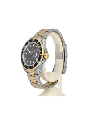 Rolex Submariner Date 40 NEW ROLEX SERVICE - 1986 + box | open 6/9 - steel - gold black Oyster