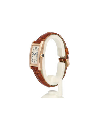 Cartier Tank Américaine 32 rose gold silver 2013 box + papers | NEW CARTIER STRAP