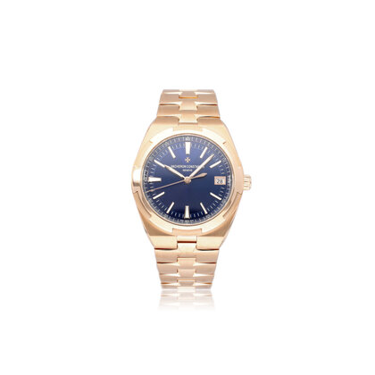 Overseas  41 rose gold blue 2022 NEW / UNWORN box + papers