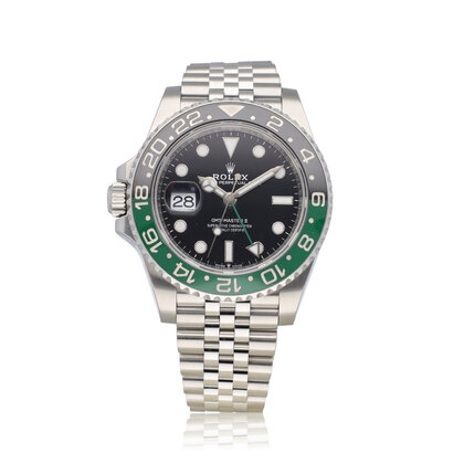 GMT-Master II 40 NEW ROLEX SERVICE - 2022 B+P | steel left - lefty - Sprite green Oyster