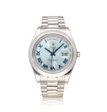 Rolex Day-Date II 41 - 2008 V-serial + box | platinum president ice - baby blue