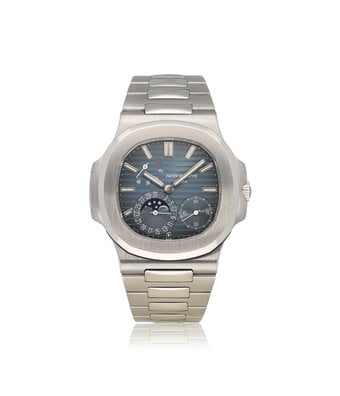 Patek Philippe Nautilus Moonphase Power Reserve 40 2012 B+P | steel blue