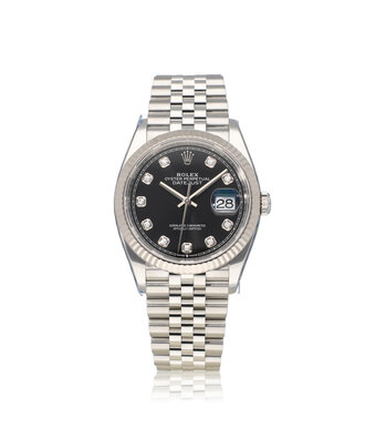 Rolex Datejust 36 - 2024 box + papers | steel black diamond Jubilee