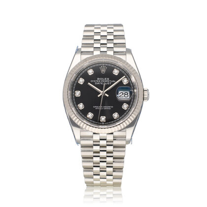 Datejust 36 - 2024 box + papers | steel black diamond Jubilee