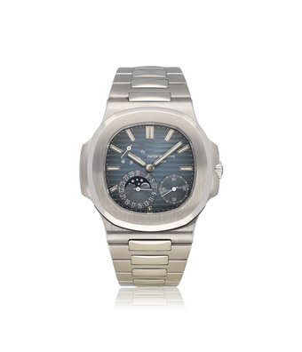 Patek Philippe Nautilus Moonphase Power Reserve 40 2012 B+P | steel blue