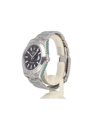 Rolex Datejust II 41 NEW ROLEX SERVICE - 2015 B+P | steel black Oyster