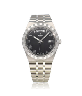 Tudor Tudor Royal Date+Day 41 2025 box + papers | steel black day date