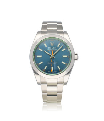 Rolex Milgauss 40 OPEN DATE - B+P | steel blue orange Oyster
