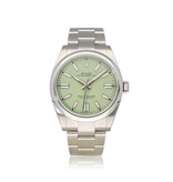Rolex Oyster Perpetual 41 steel  pistachio - pistache domed Oyster + box