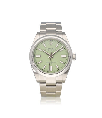 Rolex Oyster Perpetual 41 steel  pistachio - pistache domed Oyster + box
