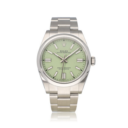 Oyster Perpetual 41 steel  pistachio - pistache domed Oyster + box
