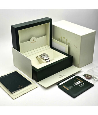 Rolex Day-Date 36 - 2012 B+P | white gold MOP - pearl diamond - baguette domed Oyster