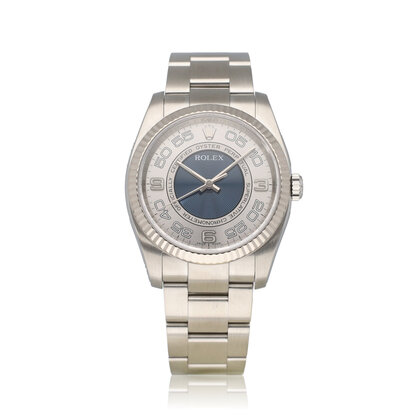 Oyster Perpetual 36 - 2012 papers | steel - white gold fluted silver concentric