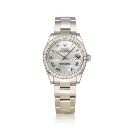 Datejust 31 NEW ROLEX SERVICE - 2013 B+P | steel MOP - pearl factory diamond set bezel