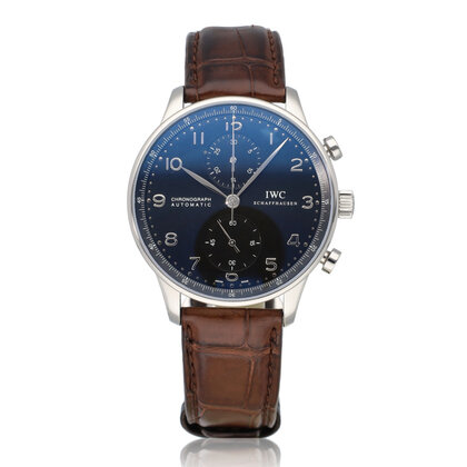 Portugieser Chronograph 41 steel black