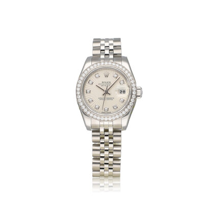 Lady-Datejust 26 NEW ROLEX SERVICE - 2012 box + papers | steel - white gold diamond silver
