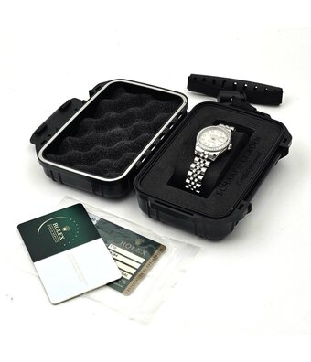 Rolex Lady-Datejust 26 NEW ROLEX SERVICE - 2012 box + papers | steel - white gold diamond silver