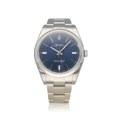 Oyster Perpetual 39 NEW ROLEX SERVICE | steel blue / green Oyster