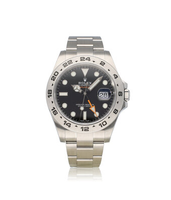Rolex Explorer II  42 NEW ROLEX SERVICE - steel black - orange steel Oyster