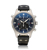 IWC Pilot's Watch Double Chronograph 46 NEW IWC STRAP - 2015 box + papers | steel black day -