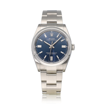Oyster Perpetual 36 NEW ROLEX SERVICE - 2025 box + papers | steel blue domed sunburst - me