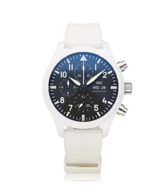 IWC Pilot's Watch Top Gun Lake Tahoe 45 OPEN DATE - box + papers | ceramic white