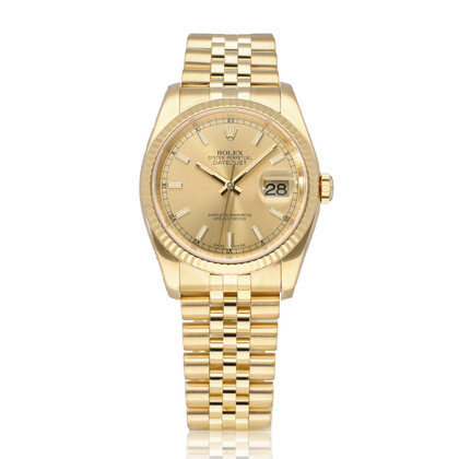 Datejust  yellwo gold champagne 2010 box + papers