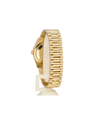 Rolex Day-Date 36 yellow gold champagne diamond President 2022 box + papers