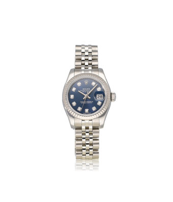 Rolex Lady-Datejust 26 steel - white gold blue diamond Jubilee 2017 + papers