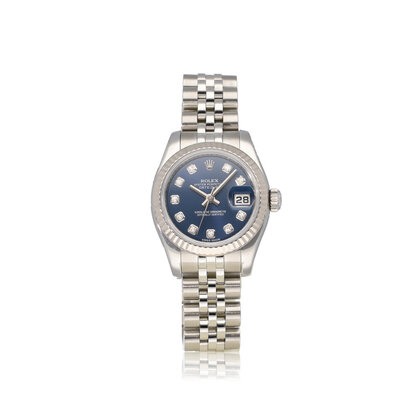 Lady-Datejust 26 steel - white gold blue diamond Jubilee 2017 + papers