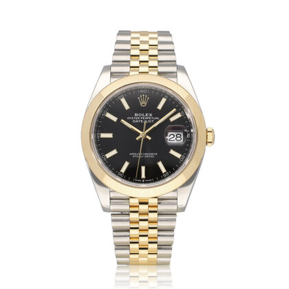 Datejust 41 NEW ROLEX SERVICE - 2020 B+P | steel - yellow gold black domed Jubilee