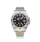Rolex Explorer II  42 NEW ROLEX SERVICE - 2017 B+P | steel black - orange steel Oyster