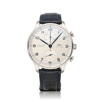 Portugieser Chronograph 41 - 2023 B+P | steel white alligator leather strap