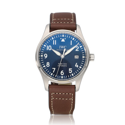 Pilot's Watch  40 NEW IWC STRAP -  2017 box + papers | steel blue