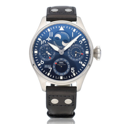 Big Pilot's Watch Perpetual Calendar 46 - 2022 box + papers | steel blue