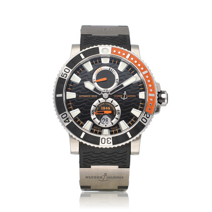 Marine Diver 44 titanium black - orange rubber strap 2012 B+P
