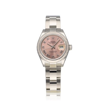 Lady-Datejust 28 - 2017 box + papers | steel - white gold pink roman Oyster