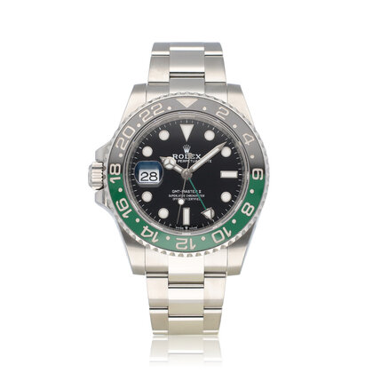 GMT-Master II 40 NEW ROLEX SERVICE - 2024 B+P | steel left - lefty - Sprite green Oyster