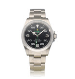 Rolex Air-king 40 NEW ROLEX SERVICE - 2024 + papers | steel black domed Oyster