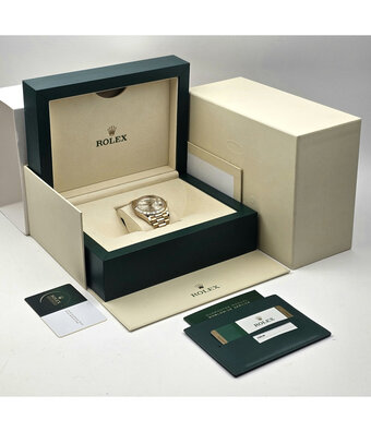 Rolex Day-Date 40 NEW ROLEX SERVICE - 2019 box + papers | yellow gold silver President
